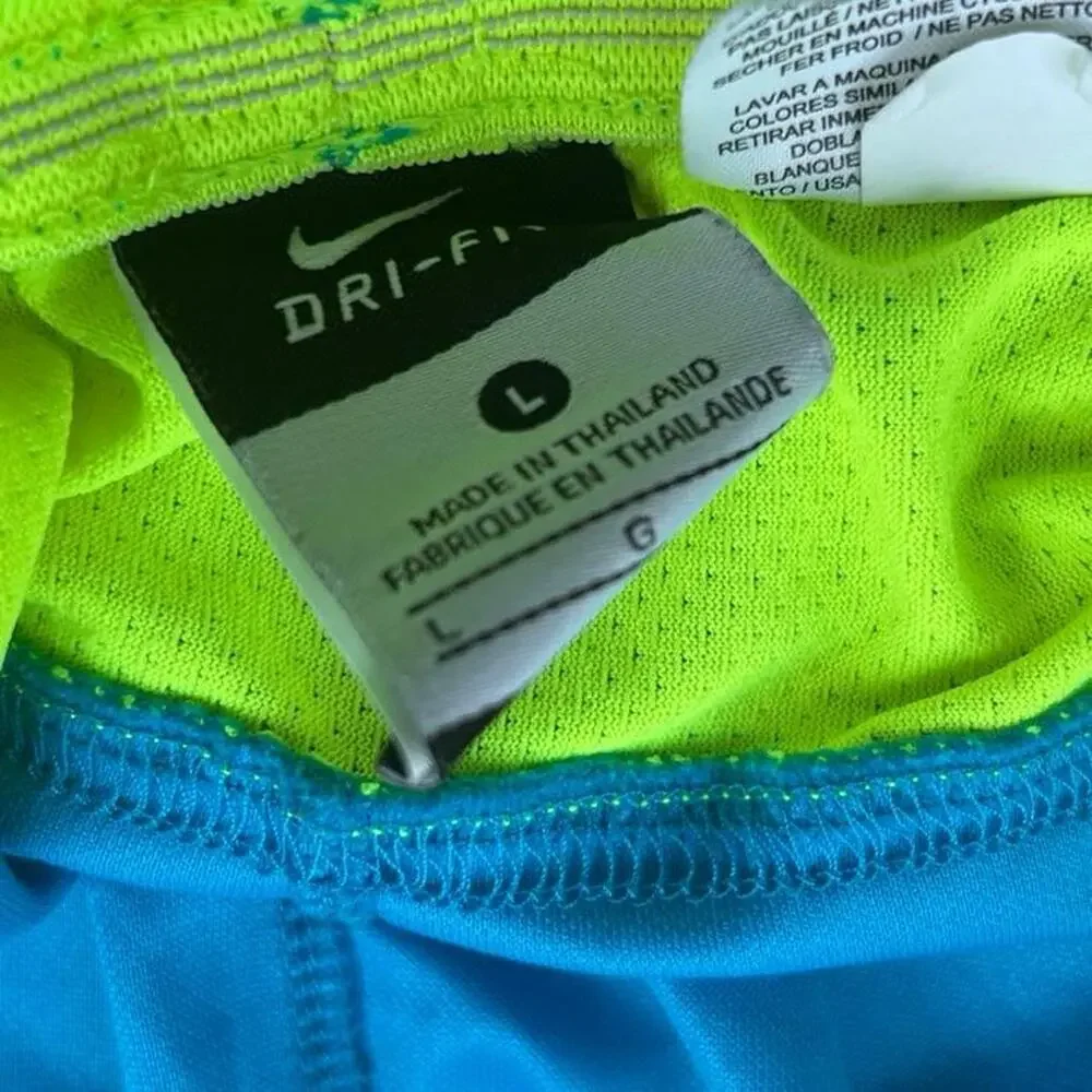 Nike Dri Fit blue shorts Large Light Blue/green shorts athletic‎